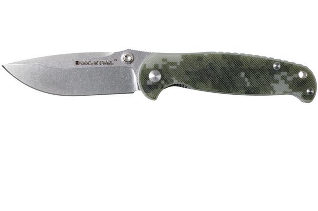 Image for Real Steel Blue Sheep H6 Satin Camo Bright 7767 pocket knife