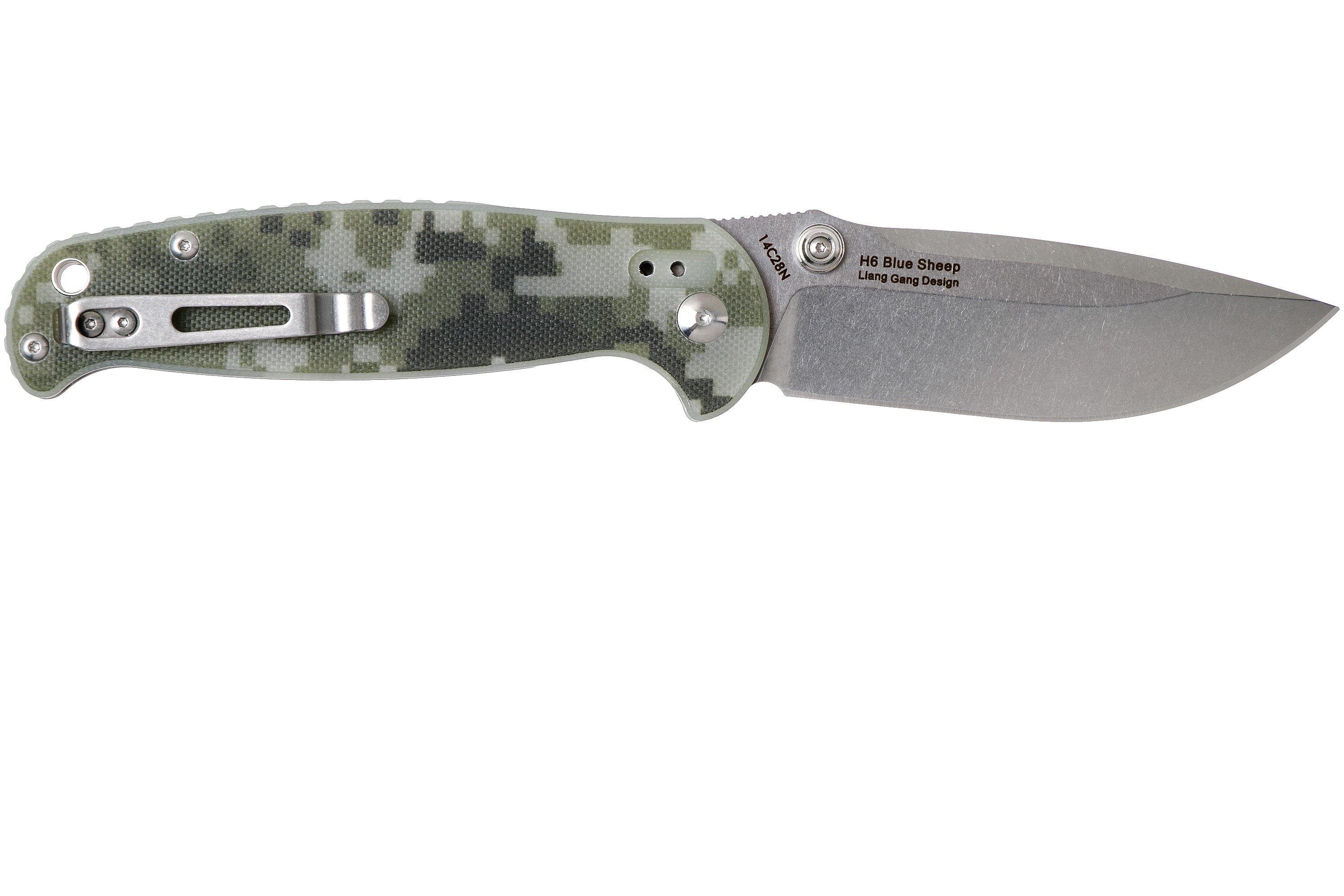 Real Steel Blue Sheep H6 Satin Camo Bright 7767 pocket knife ...