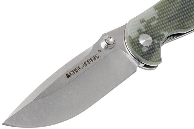 Image for Real Steel Blue Sheep H6 Satin Camo Bright 7767 pocket knife