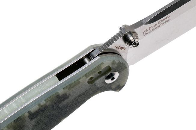 Image for Real Steel Blue Sheep H6 Satin Camo Bright 7767 pocket knife