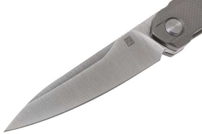 Real Steel G5 Metamorph Frontflipper Mk. II 7837 Soft Grey pocket knife,  Ostap Hel design