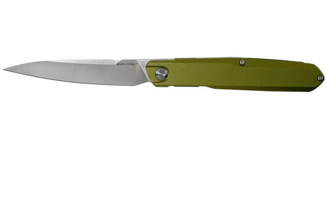 Image for Real Steel G5 Metamorph Front flipper 7836 Subdued Green pocket knife, Ostap Hel design