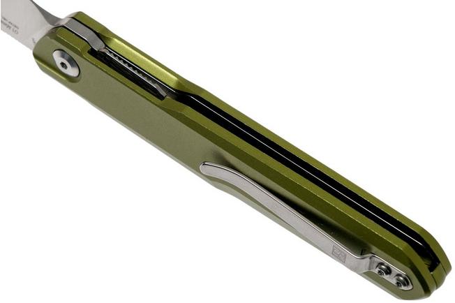 Image for Real Steel G5 Metamorph Front flipper 7836 Subdued Green pocket knife, Ostap Hel design