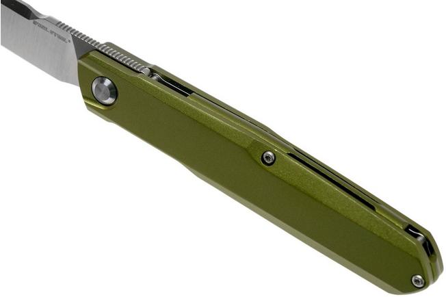 Image for Real Steel G5 Metamorph Front flipper 7836 Subdued Green pocket knife, Ostap Hel design