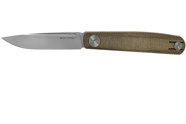 Real Steel Stella Natural Canvas Micarta 7056 Knivesandtools Exclusive  pocket knife, Poltergeist design