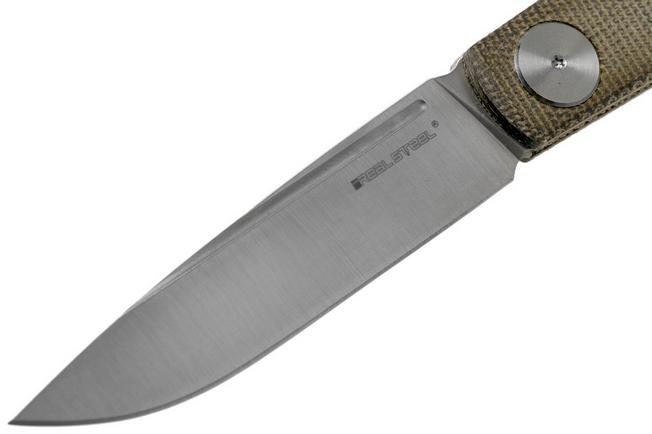 Real Steel Stella Natural Canvas Micarta 7056 Knivesandtools Exclusive  pocket knife, Poltergeist design