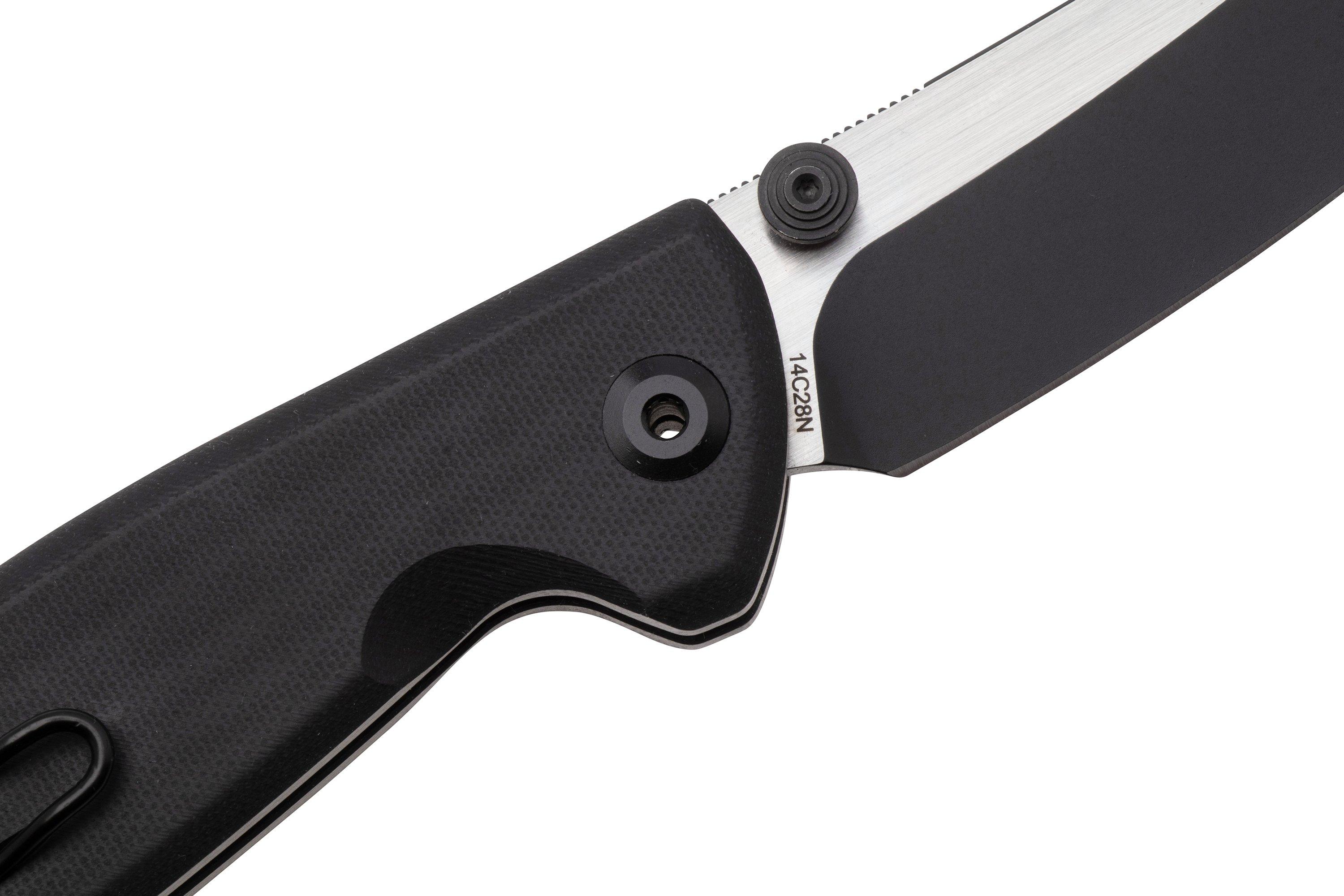 Real Steel Yak 7871BB, Satin/Black PVD 14C28N, Flat Grind, Black G10 ...