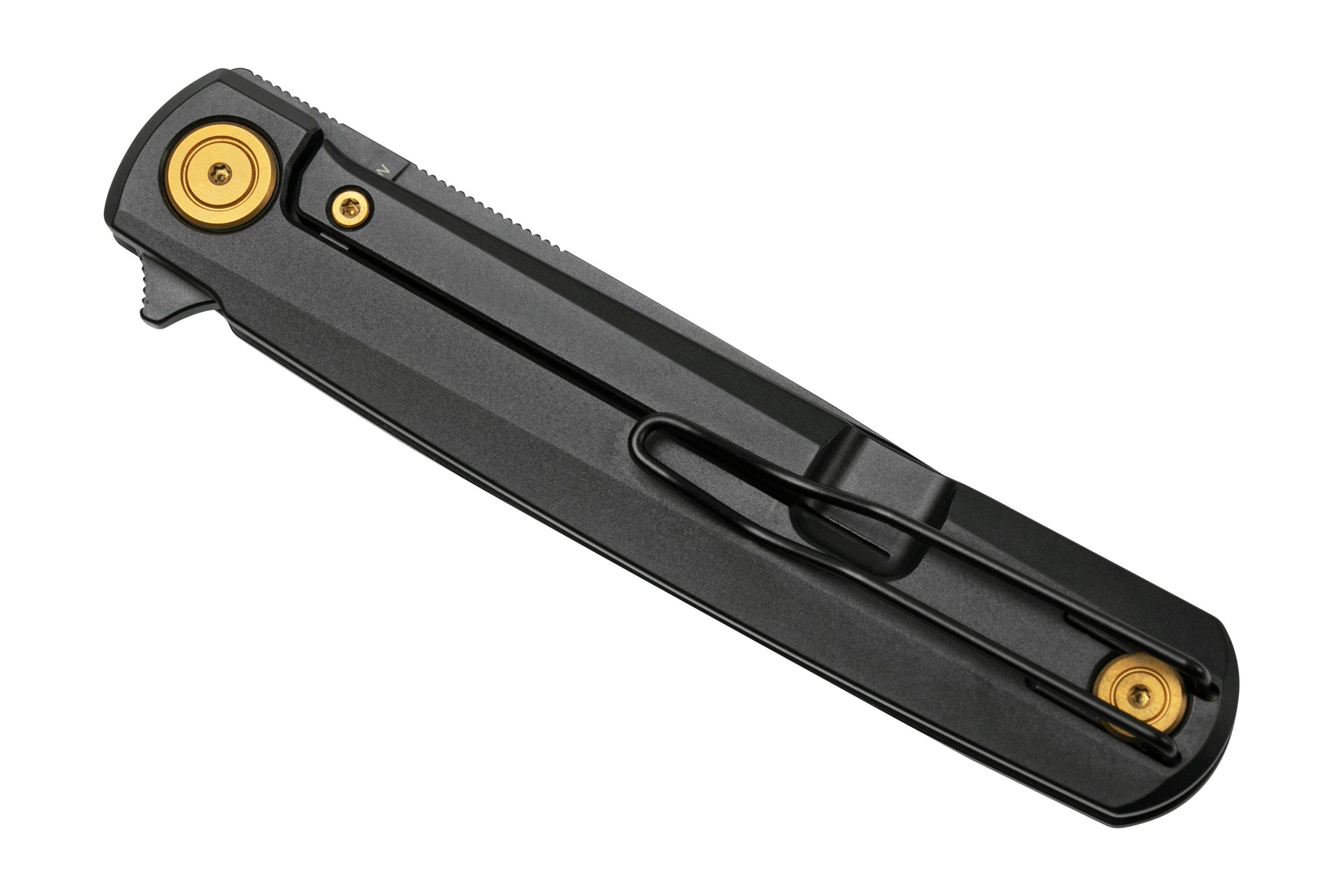 Real Steel GFrame Black&Gold 7874GB pocket knife, Ostap Hel design