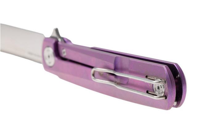 Afbeelding voor Real Steel G-Frame 7874TS04 Satin N690, Violet Purple Titanium zakmes, Ostap Hel design