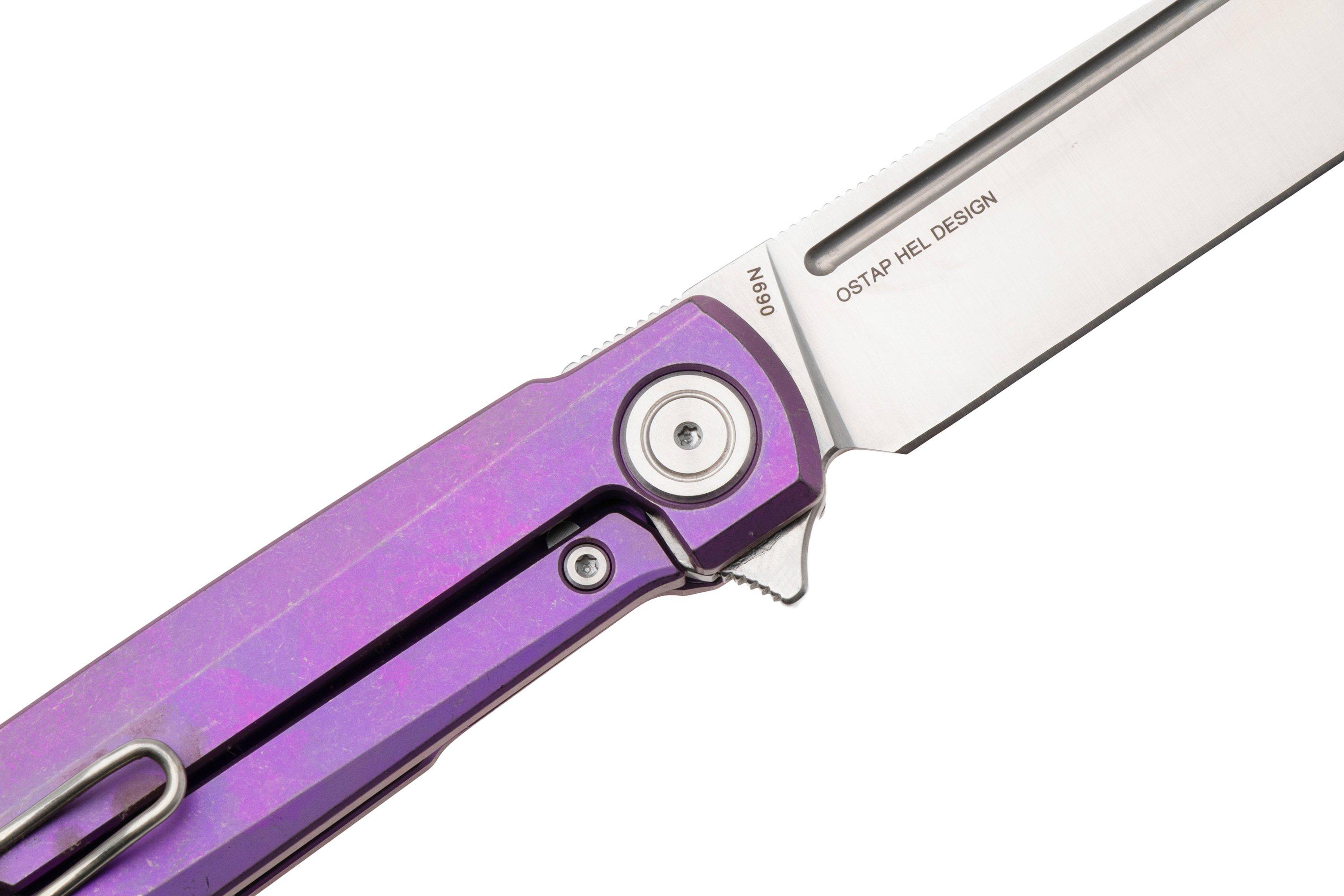 Real Steel G-Frame 7874TS04 Satin N690, Violet Purple Titanium