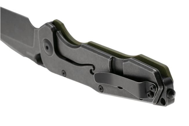 Afbeelding voor Real Steel Evolution Ironclad 7911BG, Blackwashed D2 Droppoint, OD Green G10, zakmes, Carson Huang design