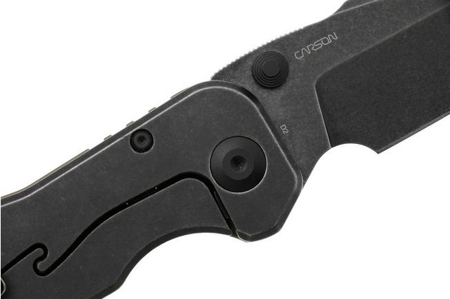Afbeelding voor Real Steel Evolution Ironclad 7911BG, Blackwashed D2 Droppoint, OD Green G10, zakmes, Carson Huang design