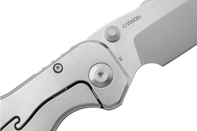 Afbeelding voor Real Steel Evolution Ironclad 7911SB, Stonewashed D2 Droppoint, Black G10, zakmes, Carson Huang design