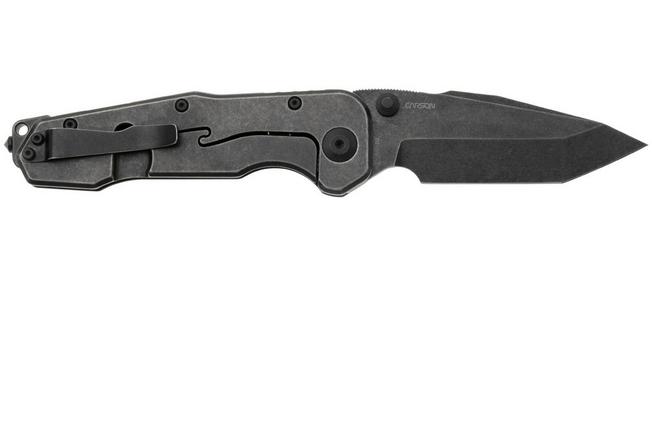 Afbeelding voor Real Steel Evolution Ironclad 7912BB, Blackwashed D2 Tanto, Black G10, zakmes, Carson Huang design