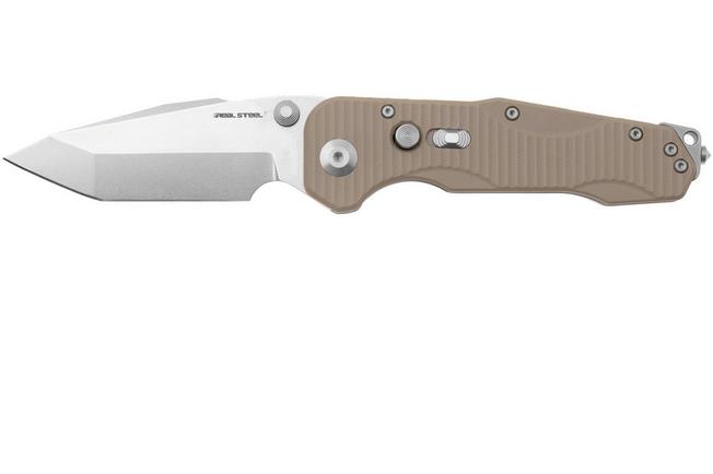 Afbeelding voor Real Steel Evolution Ironclad 7912SC, Stonewashed D2 Tanto, Coyote G10, zakmes, Carson Huang design