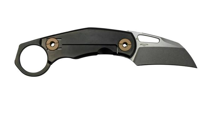 Real Steel Shade 7915 Black G10, Bronze karambit pocket knife, Poltergeist  design