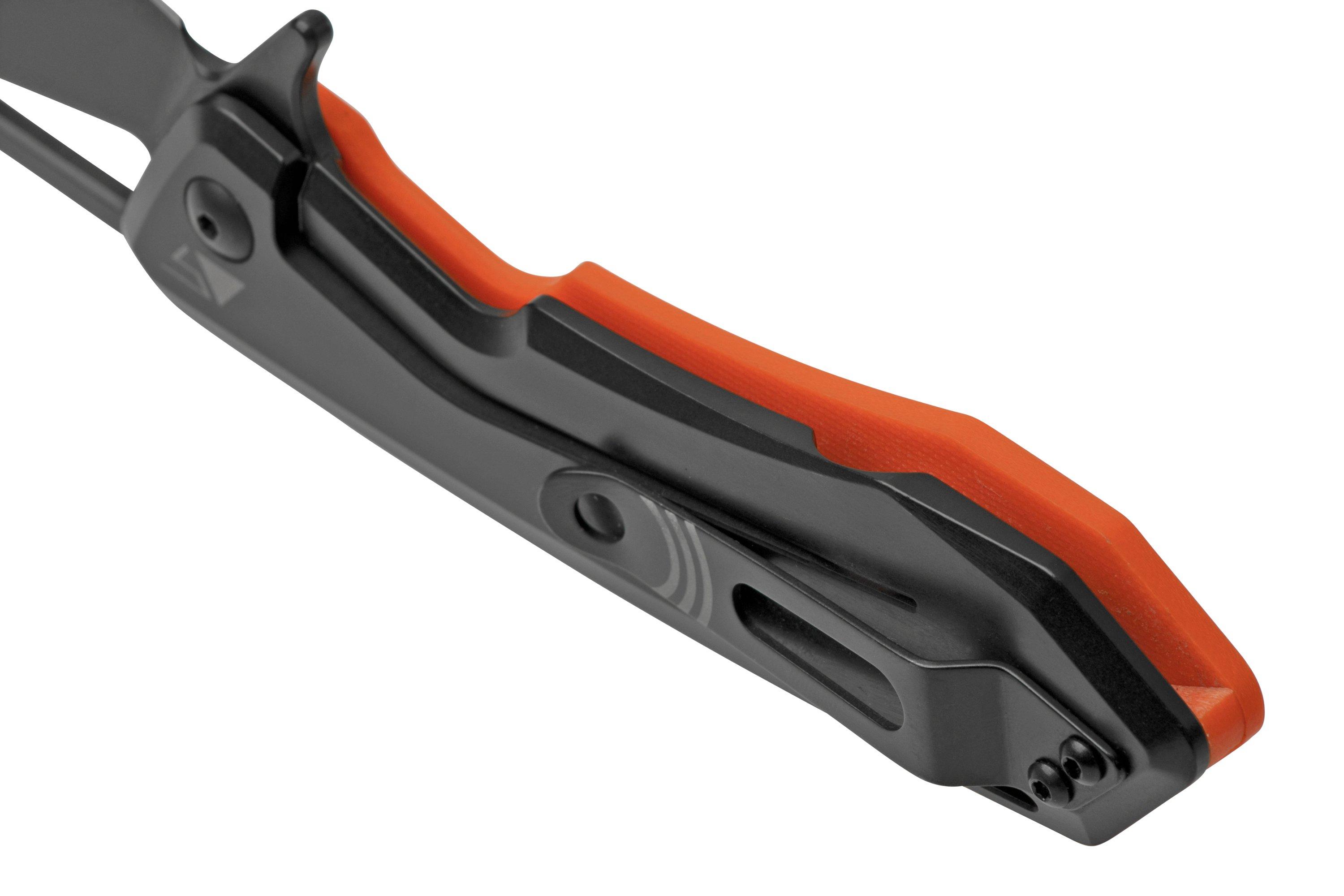 Real Steel Pelican Orange 7922 pocket knife, Aslan Zhanabayev
