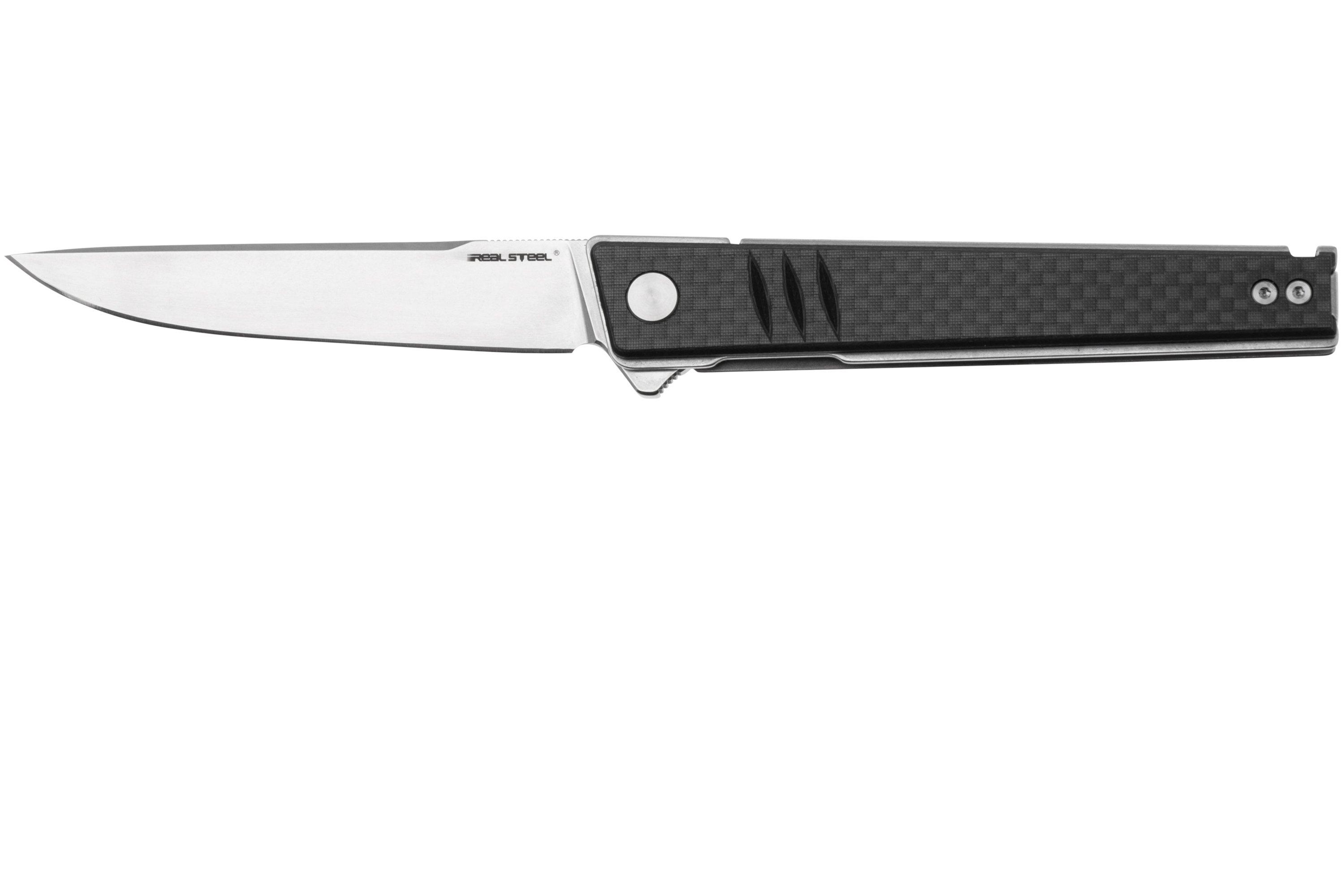 Real Steel Kikashi 8071CS Stonewashed 14C28N, Carbon Fiber G10, pocket ...