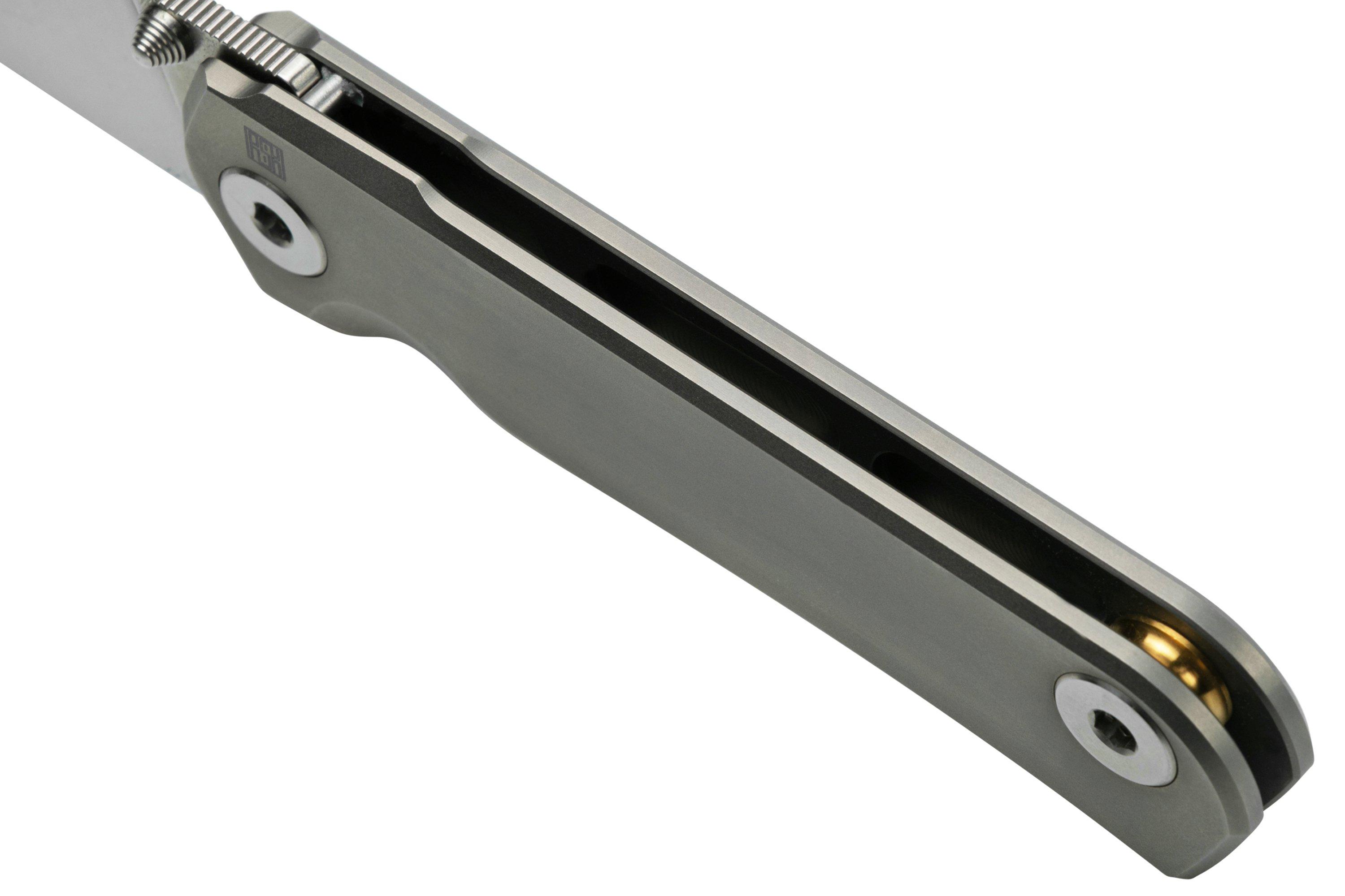 Real Steel Phasma, M390 Titanium, Thumb Stud 9225 pocket knife