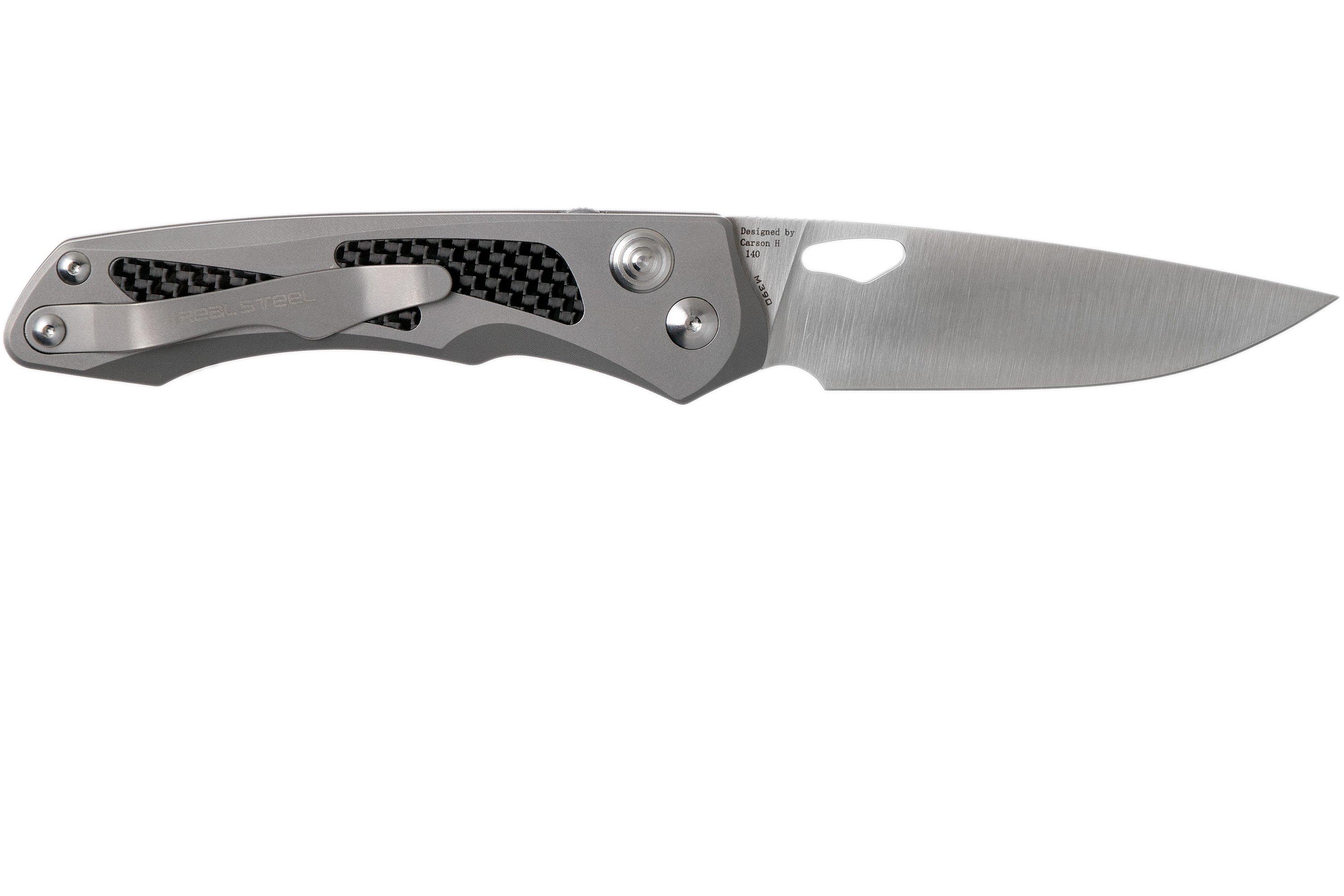 Real Steel Knives Griffin Plunge Lock Folding Knife (3.5 Satin