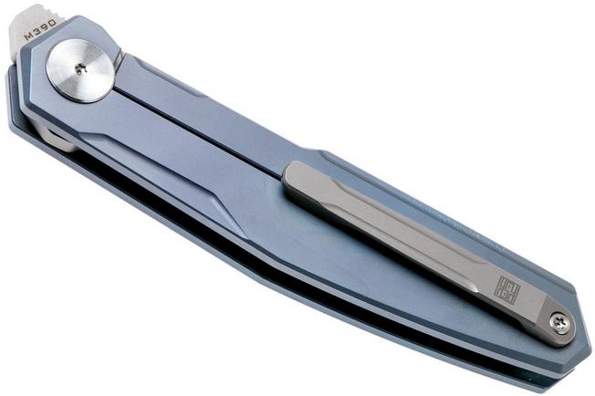 Image for Real Steel S3 Puukko Front Flipper Sky Purple 9522 pocket knife, Ostap Hel design
