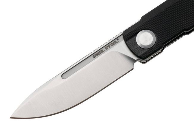 Afbeelding voor Real Steel G-Drop M7802SB Satin Nitro-X7, Black G10, zakmes, Ostap Hel design