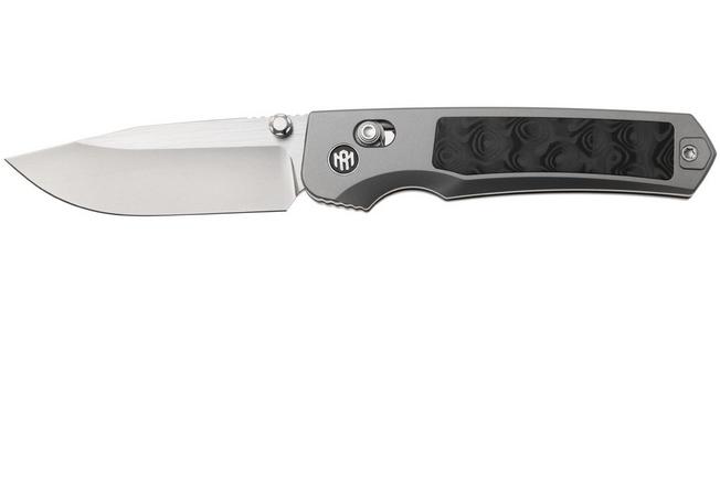 Afbeelding voor Remette RT-Aurora Crossbar Lock AURA-D Two-Tone M390, Pearlescent Titanium, zakmes