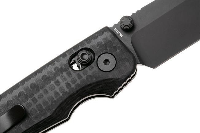 Afbeelding voor Remette RT-Aurora Crossbar Lock AURA-G2 Blackwashed 14C28N, Black G10, zakmes