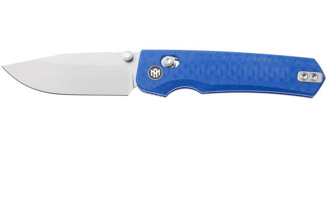 Afbeelding voor Remette RT-Aurora Crossbar Lock AURA-G3 Sandblasted 14C28N, Blue G10, zakmes