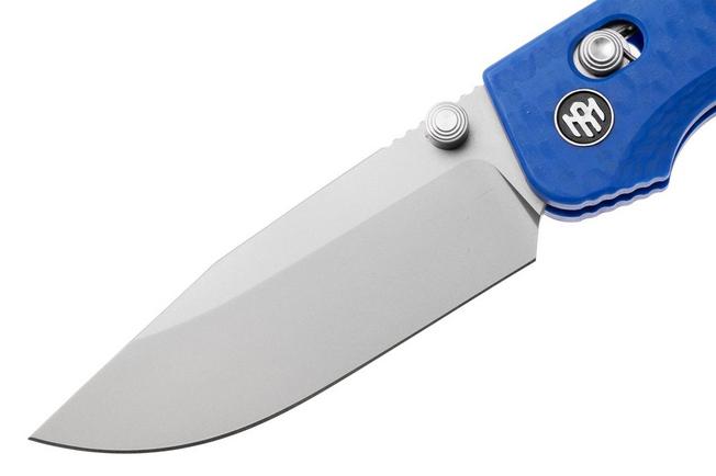 Afbeelding voor Remette RT-Aurora Crossbar Lock AURA-G3 Sandblasted 14C28N, Blue G10, zakmes