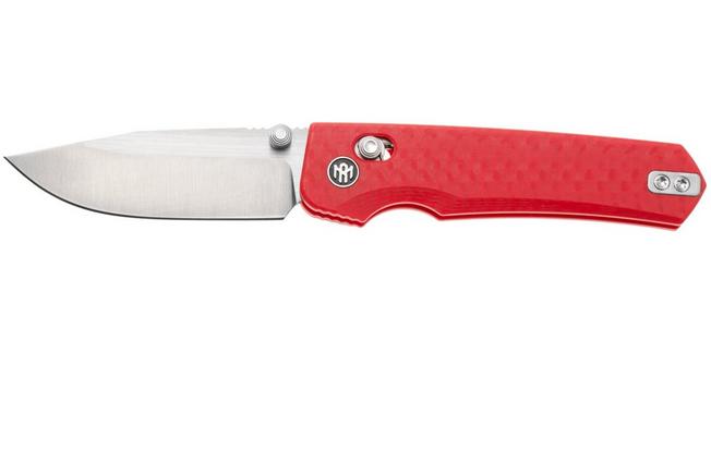 Afbeelding voor Remette RT-Aurora Crossbar Lock AURA-G4 Satin 14C28N, Red G10, zakmes