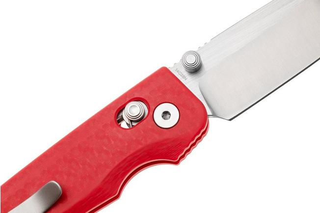 Afbeelding voor Remette RT-Aurora Crossbar Lock AURA-G4 Satin 14C28N, Red G10, zakmes