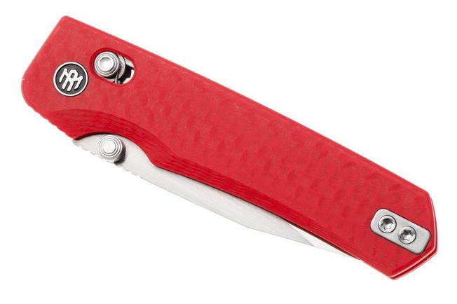 Afbeelding voor Remette RT-Aurora Crossbar Lock AURA-G4 Satin 14C28N, Red G10, zakmes