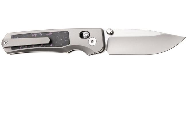 Afbeelding voor Remette RT-Aurora Crossbar Lock AURA-P Two-Tone M390, Titanium, Pink Black Carbon Fiber, zakmes
