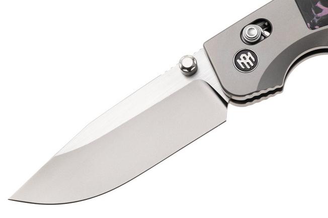 Afbeelding voor Remette RT-Aurora Crossbar Lock AURA-P Two-Tone M390, Titanium, Pink Black Carbon Fiber, zakmes