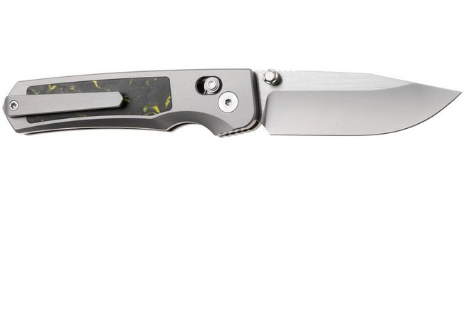 Afbeelding voor Remette RT-Aurora Crossbar Lock AURA-Y Two-Tone M390, Titanium, Black Yellow Carbon Fiber, zakmes