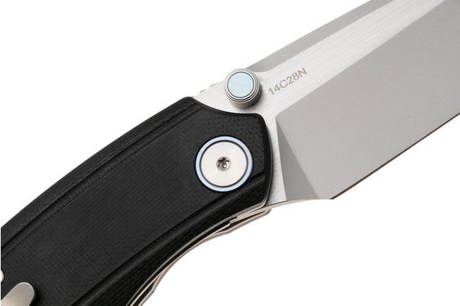 Afbeelding voor Remette Wild Species Liner Lock GC103-B Satin 14C28N, Black G10, zakmes
