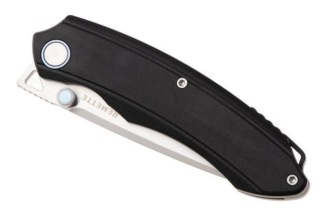 Afbeelding voor Remette Wild Species Liner Lock GC103-B Satin 14C28N, Black G10, zakmes