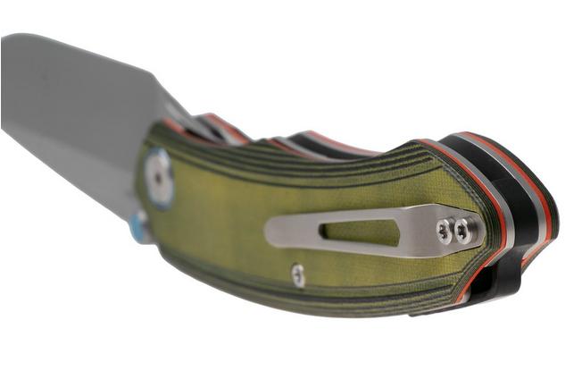 Afbeelding voor Remette Wild Species Liner Lock GC103 Satin 14C28N, Green G10, zakmes