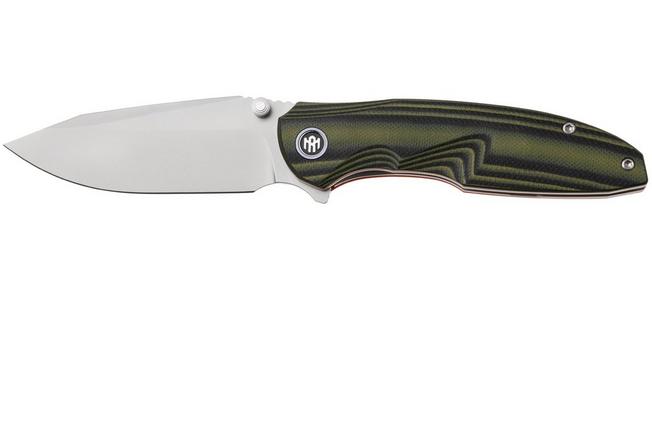 Afbeelding voor Remette RT-Cool Whale Liner Lock RTCL-G1 Bead Blasted 14C28N, Green G10, zakmes