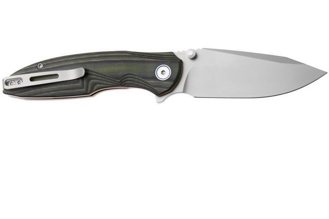 Afbeelding voor Remette RT-Cool Whale Liner Lock RTCL-G1 Bead Blasted 14C28N, Green G10, zakmes