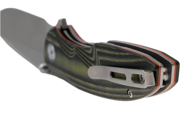 Afbeelding voor Remette RT-Cool Whale Liner Lock RTCL-G1 Bead Blasted 14C28N, Green G10, zakmes