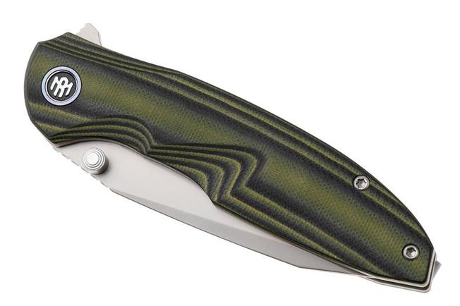Afbeelding voor Remette RT-Cool Whale Liner Lock RTCL-G1 Bead Blasted 14C28N, Green G10, zakmes