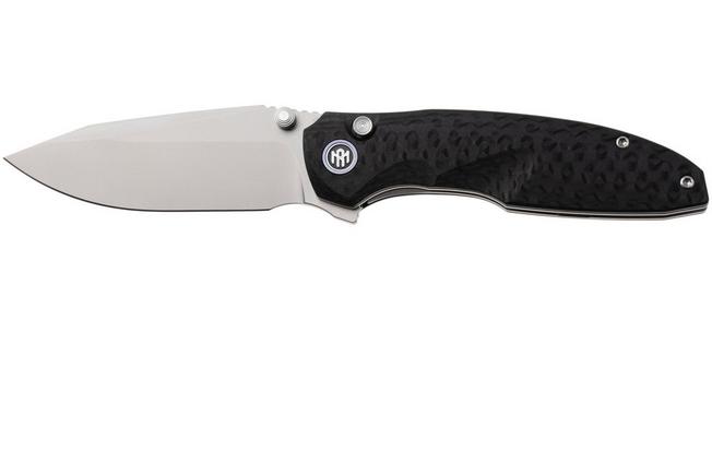 Afbeelding voor Remette RT-Cool Whale Button Liner Lock RTCL-GN1 Beadblasted 14C28N, Black G10, zakmes
