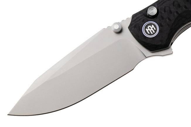Afbeelding voor Remette RT-Cool Whale Button Liner Lock RTCL-GN1 Beadblasted 14C28N, Black G10, zakmes