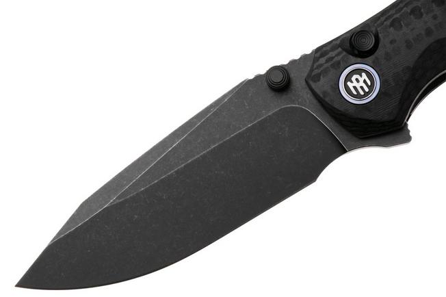 Afbeelding voor Remette RT-Cool Whale Button Liner Lock RTCL-GN2 Blackwashed 14C28N, Black G10, zakmes