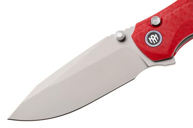 Afbeelding voor Remette RT-Cool Whale Button Liner Lock RTCL-GN3 Beadblasted 14C28N, Orange G10, zakmes