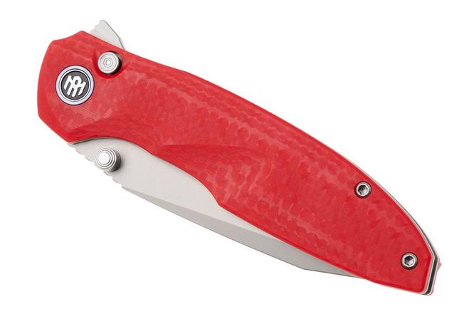 Afbeelding voor Remette RT-Cool Whale Button Liner Lock RTCL-GN3 Beadblasted 14C28N, Orange G10, zakmes