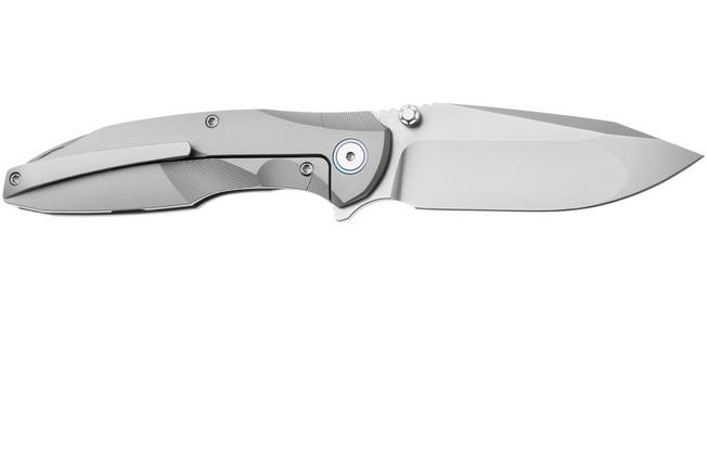 Afbeelding voor Remette RT-Cool Whale Frame Lock RTCL-T1 Bead Blasted M390, Bead Blasted Titanium, zakmes