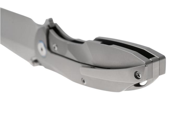 Afbeelding voor Remette RT-Cool Whale Frame Lock RTCL-T1 Bead Blasted M390, Bead Blasted Titanium, zakmes